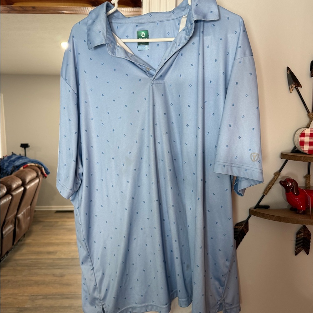 Blue men’s golf polo